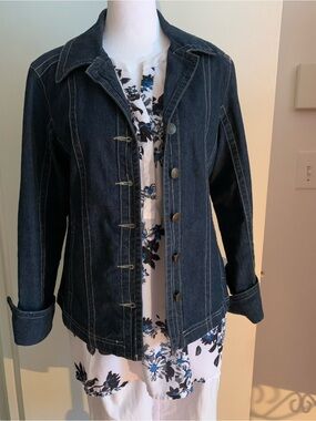 LAL live a little , Dark Blue Denim Jacket - Button Front